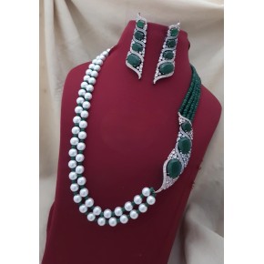 Pendal set with ad stone mala 