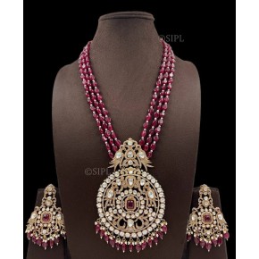 Moissanite Polki Heavy Long Set